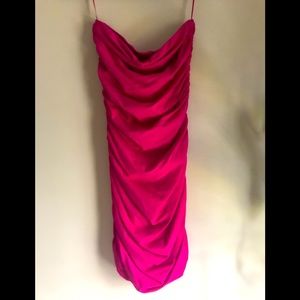 Hot pink Strapless Express Dress